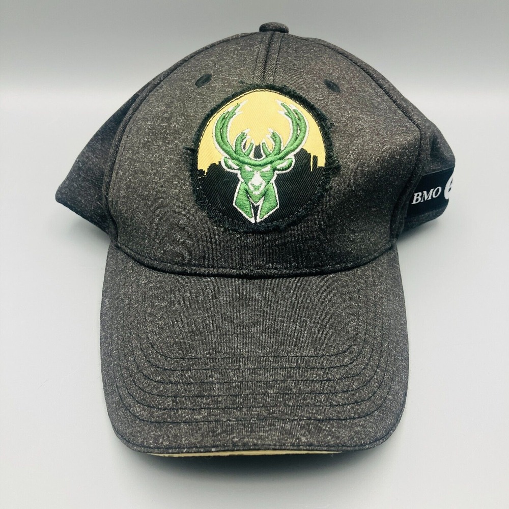 Milwaukee Bucks Snapback Hat Gray Melonwear Adjustable Fear The Deer BMO